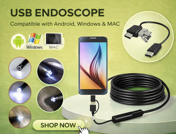 3 In 1 TYPE C/ MICRO USB/ PC ENDOSCOPE CAMERA