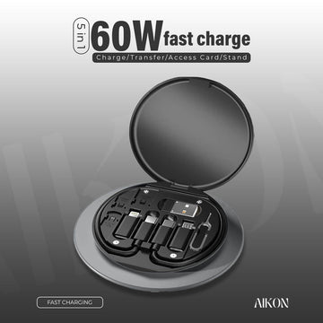 TechMate (5 in 1 Charger, SIM Tool & Holder)